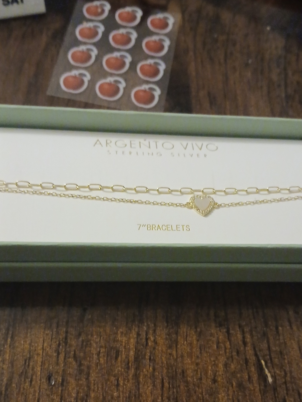 Argento Vivo Gold Layered Heart Bracelet with Dual Chains